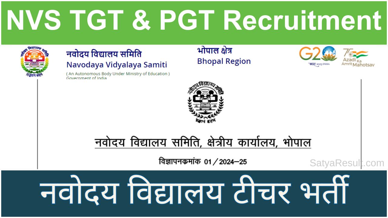 Nvs Tgt Pgt Recruitment Post Notification Out Direct Apply