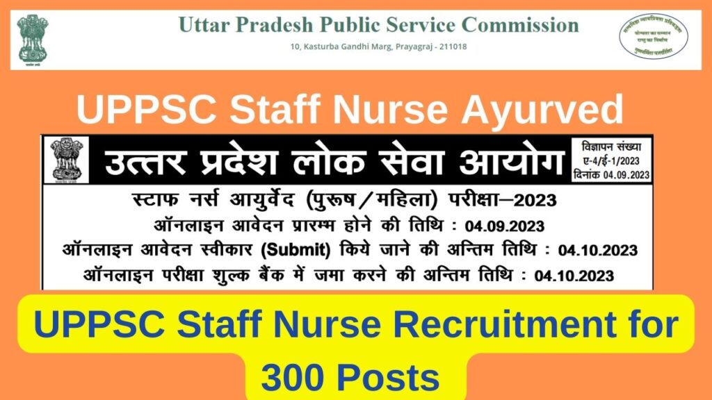 uppsc staff nurse ayurveda recruitment 2023