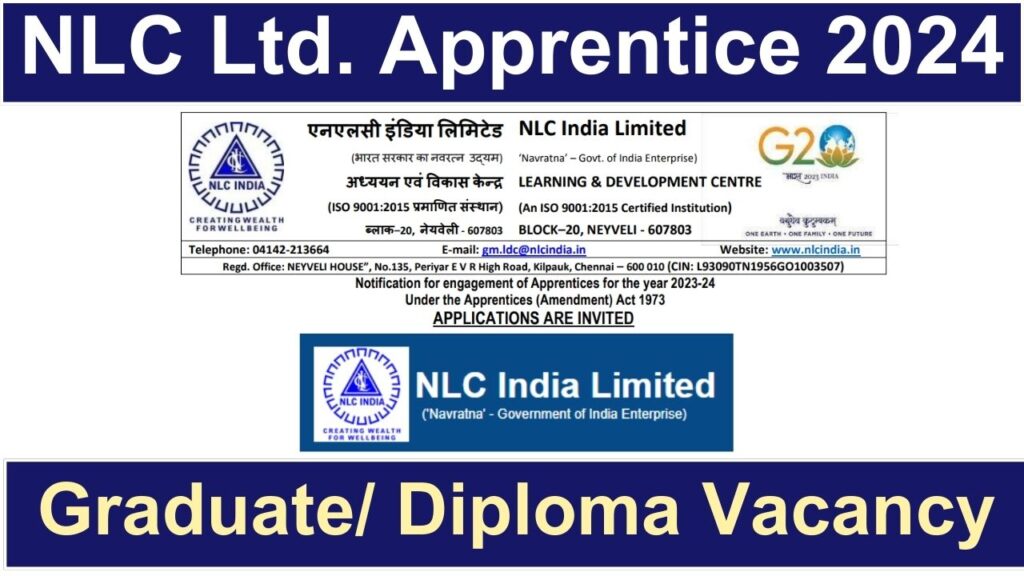 NLC India Limited Recruitment 2024