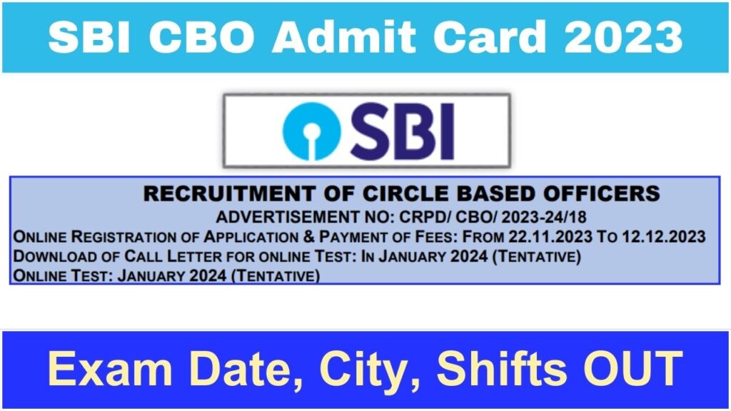 sbi cbo admit card 2023 downlaod