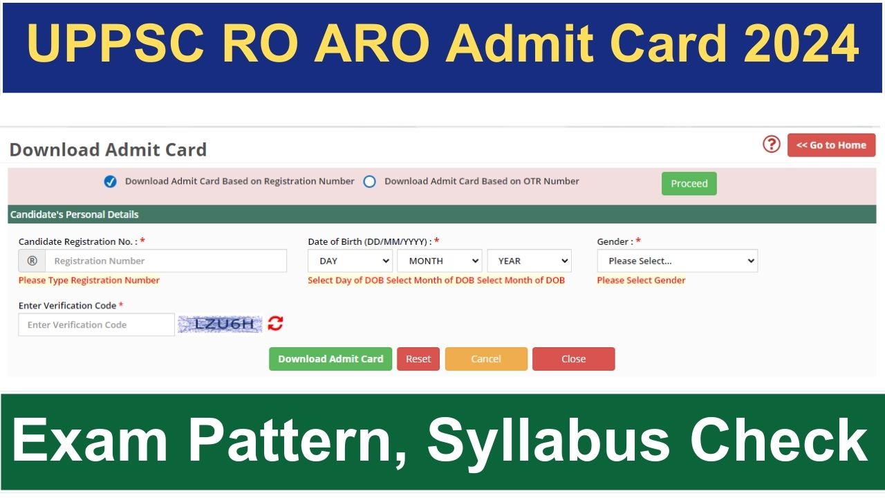 Uppsc Ro Aro Admit Card 2023 24 Direct Download Link For 411 Posts Satya Result 8489