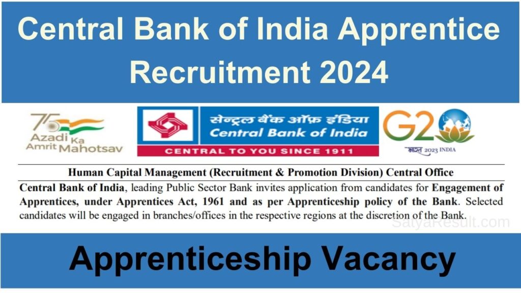 central bank of india apprentice recruitment 2024