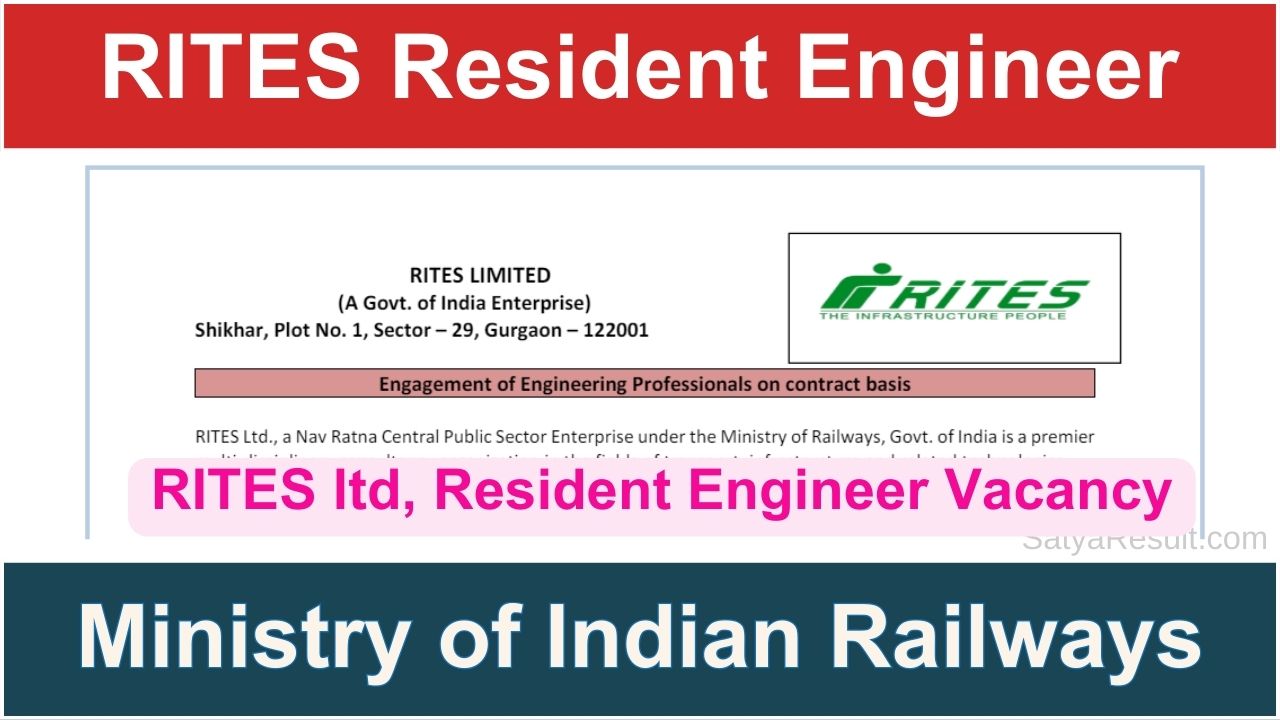 RITES Resident Engineer Recruitment 2024