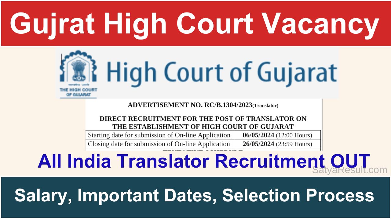 Gujarat High Court Translator Recruitment