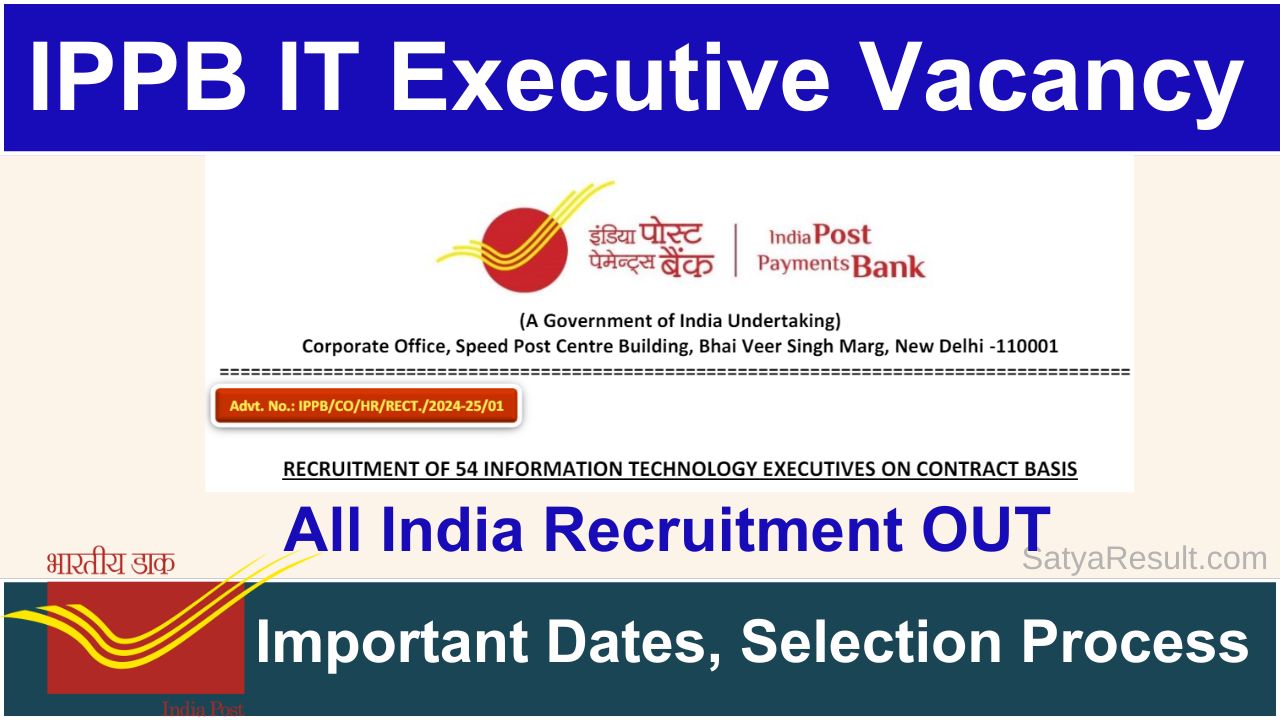 IPPB IT Executive Recruitment 2024