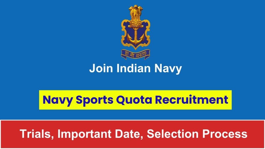 Indian Navy Sports Quota Recruitment 2024 Offline Form