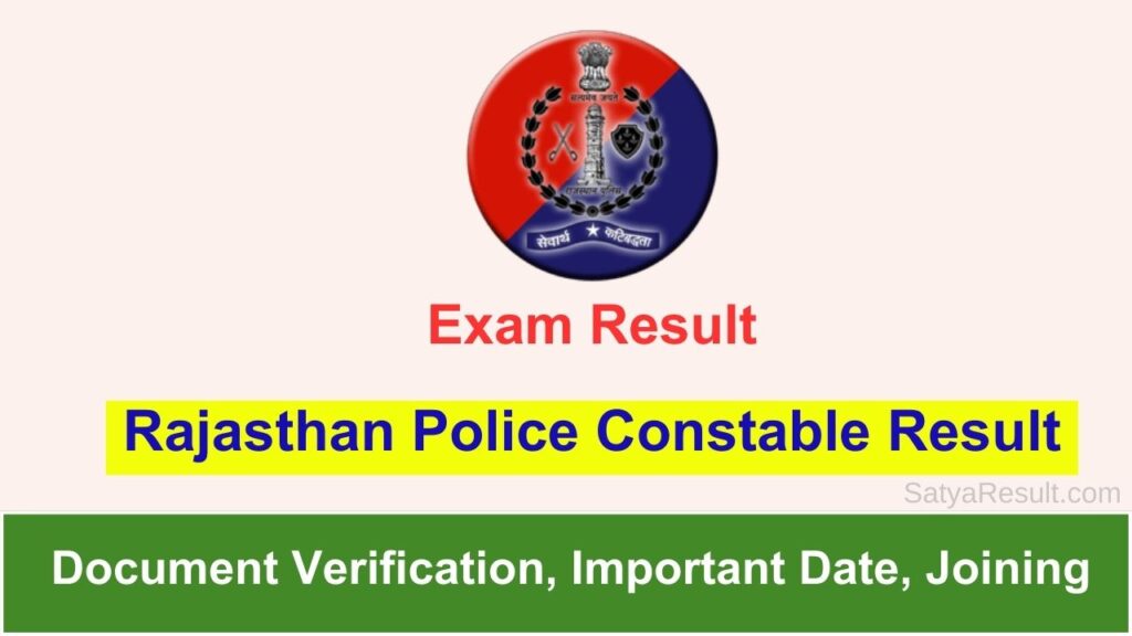 Rajasthan Police Constable Result 2024